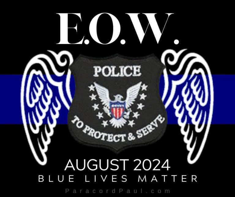 Thin Blue Line End of Watch Report for August 2024